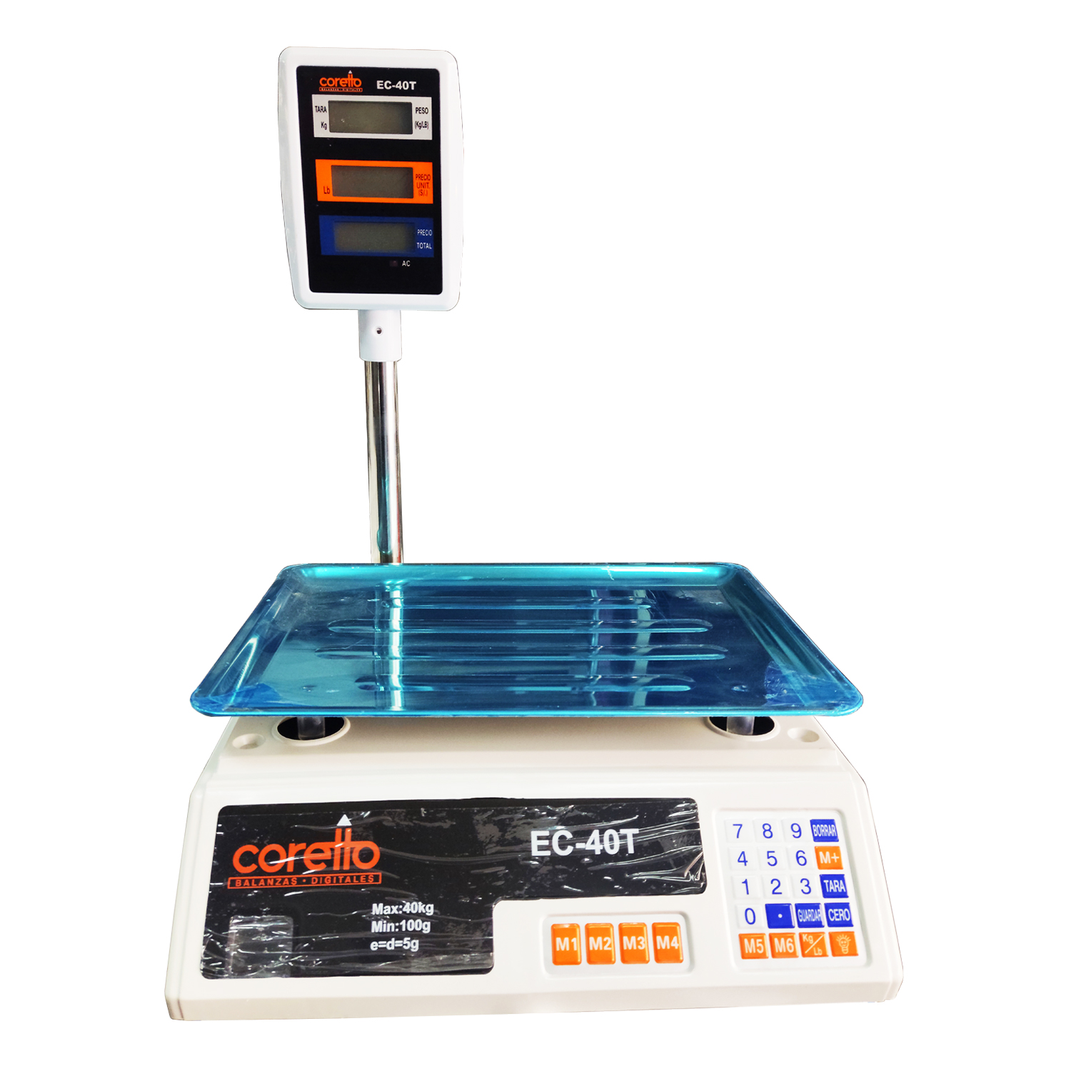 Balanza Digital Recargable 40 kg EC-40T CORETTO