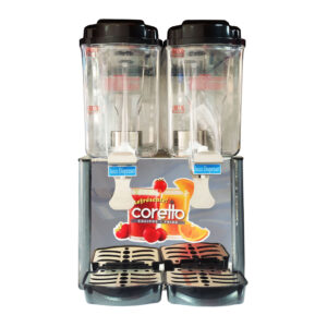 Máquina Refresquera De 2 Tolvas De 18 Lt Con Push DK-218 Coreto