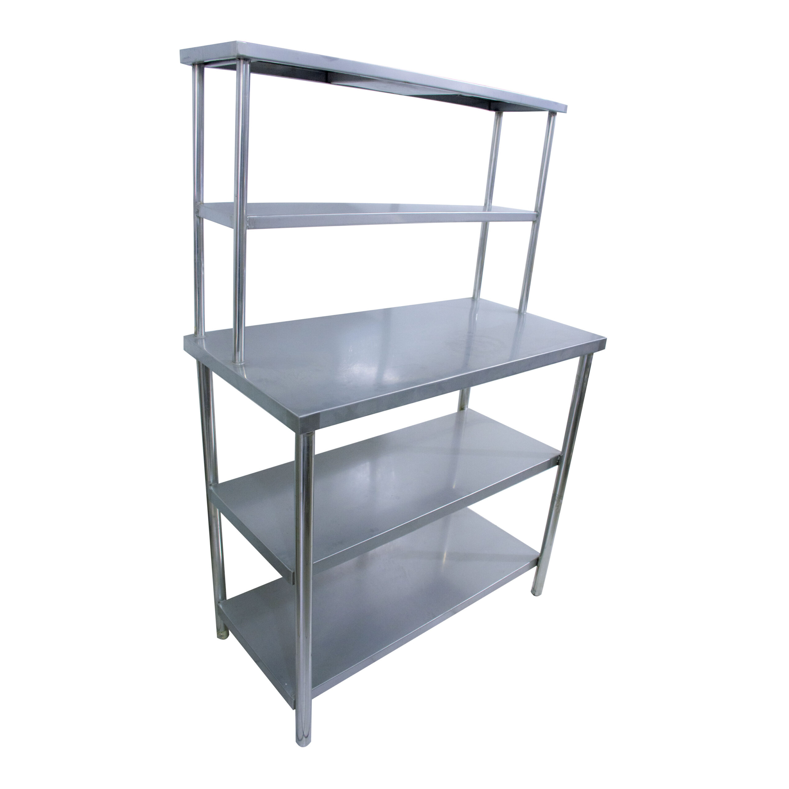 Mesa de Trabajo con Repisa de 5 Niveles 108 x 57 x 160 cm Acero Inoxidable