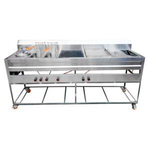 Modulo de Cocina 6 en 1 brostera, freidora de papa, parrilla, cocina y plancha